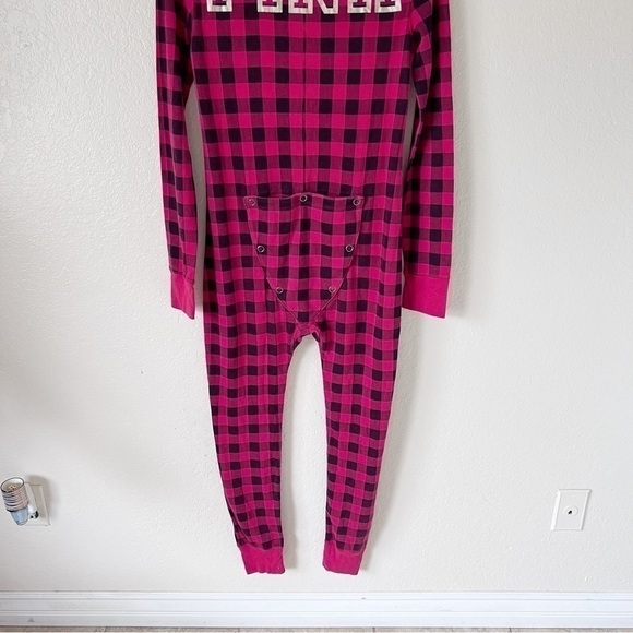 Victoria’s Secret pink red plaid onesie size medium - Picture 7 of 14